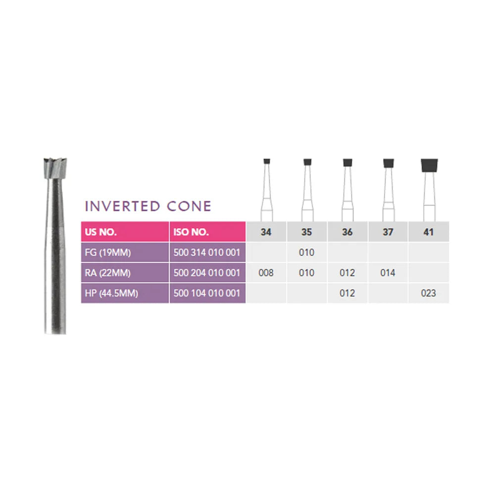Prima Dental Inverted Cone Bur