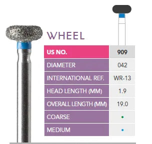Prima Dental Wheel Bur (Pack Of 5 Burs) 909 (042)