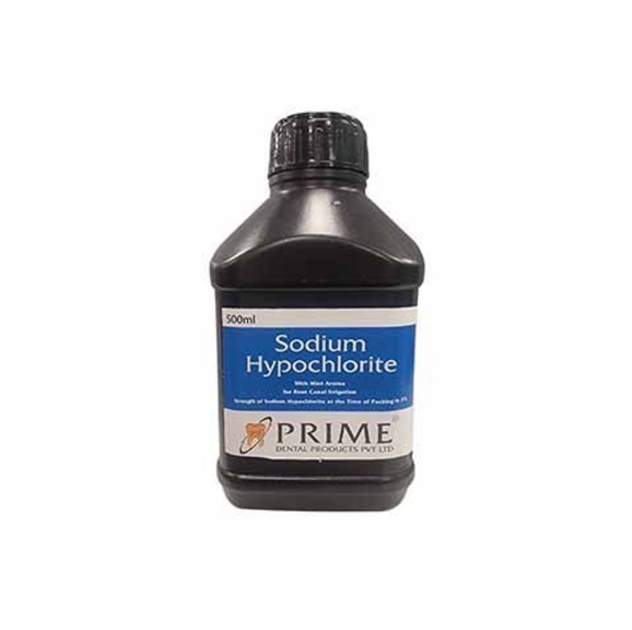 Prime Dental Sodium Hypochlorite Root Canal Irrigant Activator - 3% (500ml Pack)