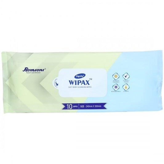 Romsons Dignity Wipax Body Cleansing Wipe - 24 x 30 Pack of 10