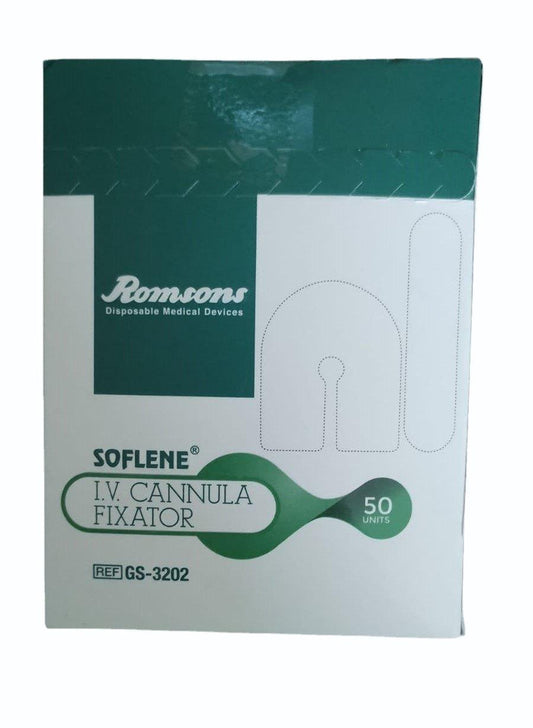 Romsons Soflene IV Cannula Fixator - Pack of 50 (GS-3202)