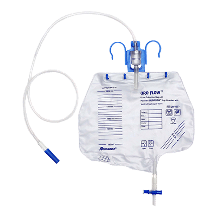 Romsons Uro Flow Urine Collection Bag - 2000ml Pack of 10 (DB-1053)