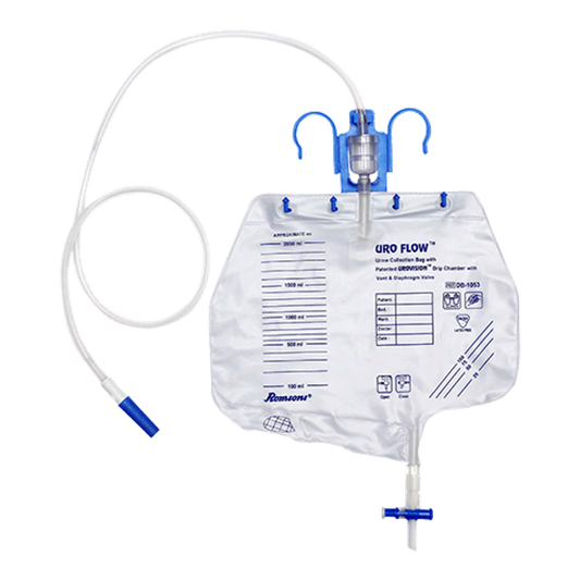 Romsons Uro Flow Urine Collection Bag - 2000ml Pack of 10 (DB-1053)