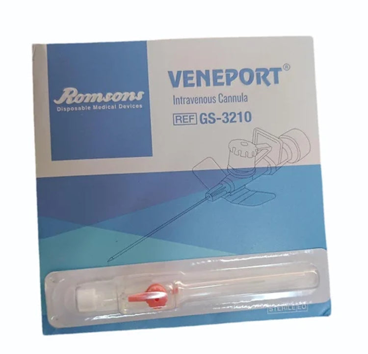 Romsons Veneport IV Cannula - 22G Pack of 50 (GS-3210)