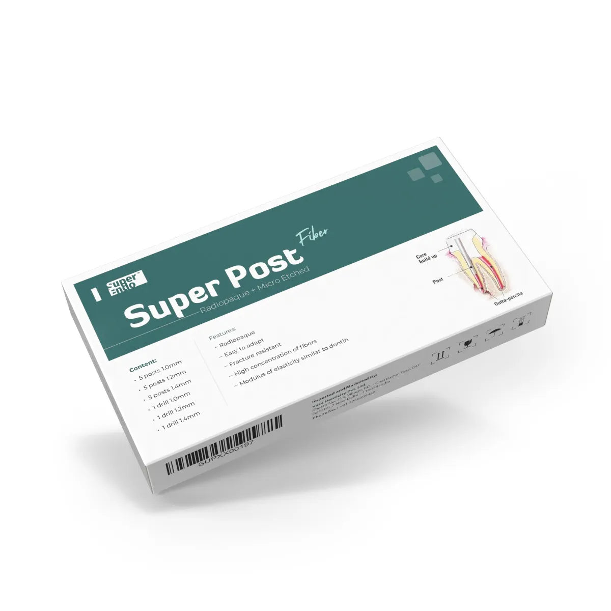 SuperEndo Superpost Fiber Kit (Pack Of 15 Post + 3 Drills)