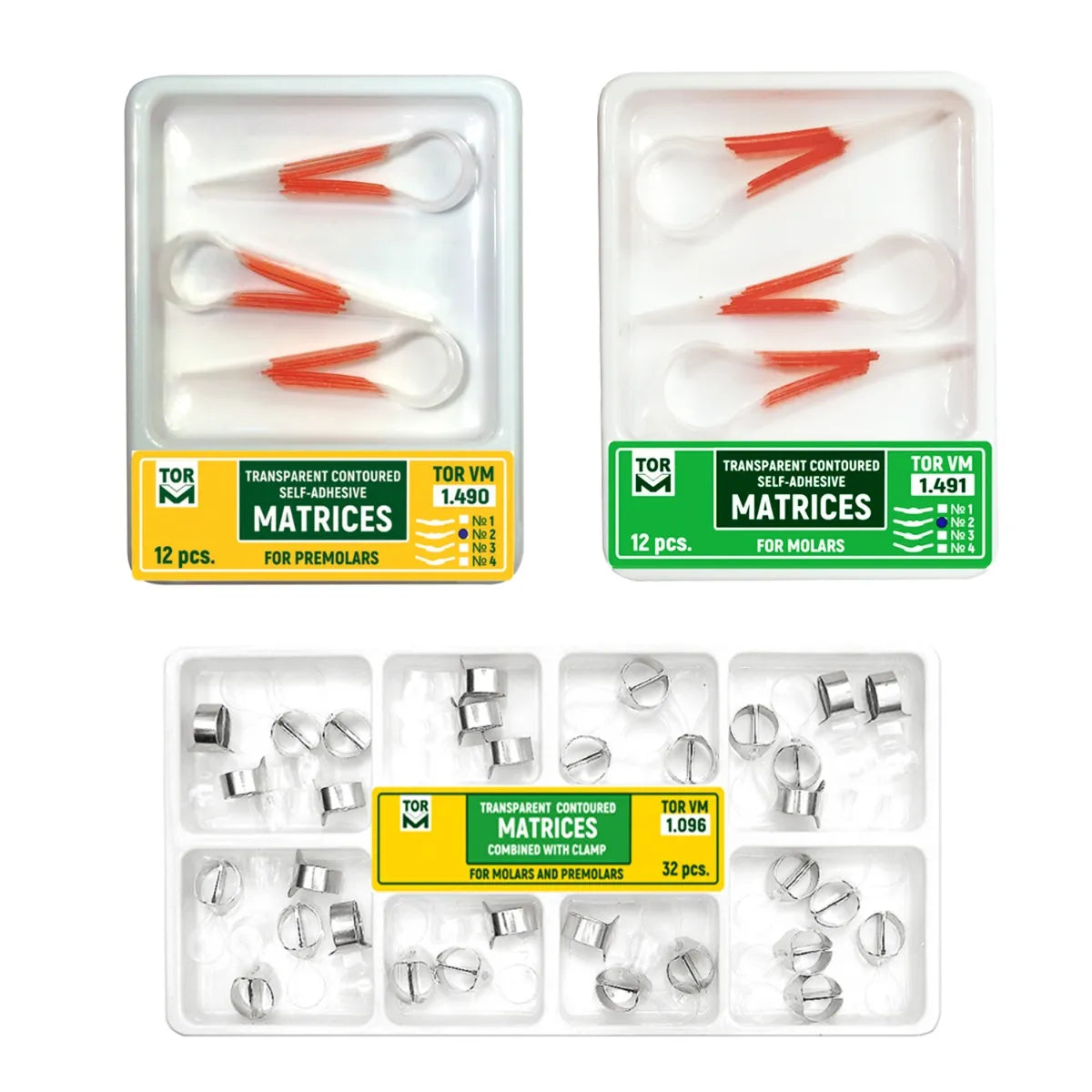 Buy Tor Vm Transparent Contoured Matrices for Premolars & Molars – Oralkart