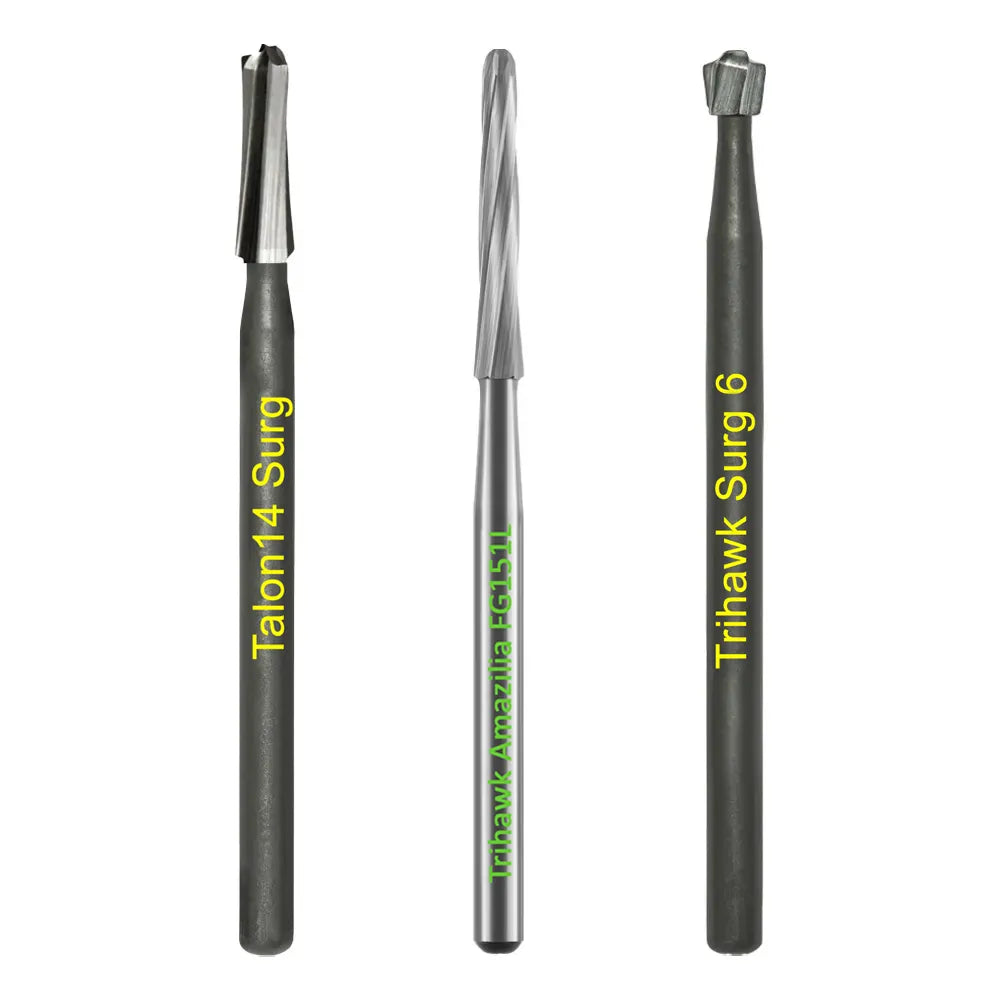 TriHawk Surgical FG Burs