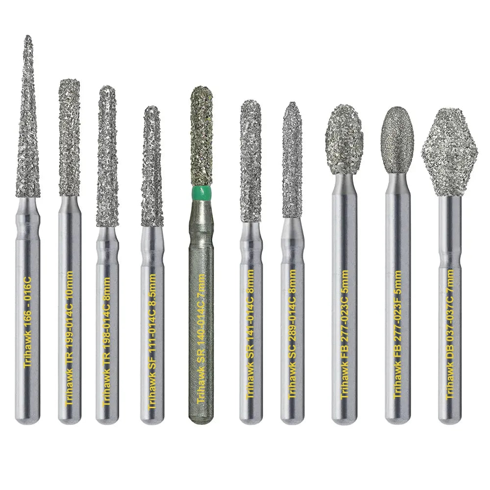 TriHawk Tooth Preparation Diamond Burs FG