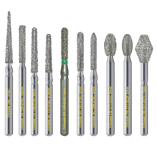 TriHawk Tooth Preparation Diamond Burs FG