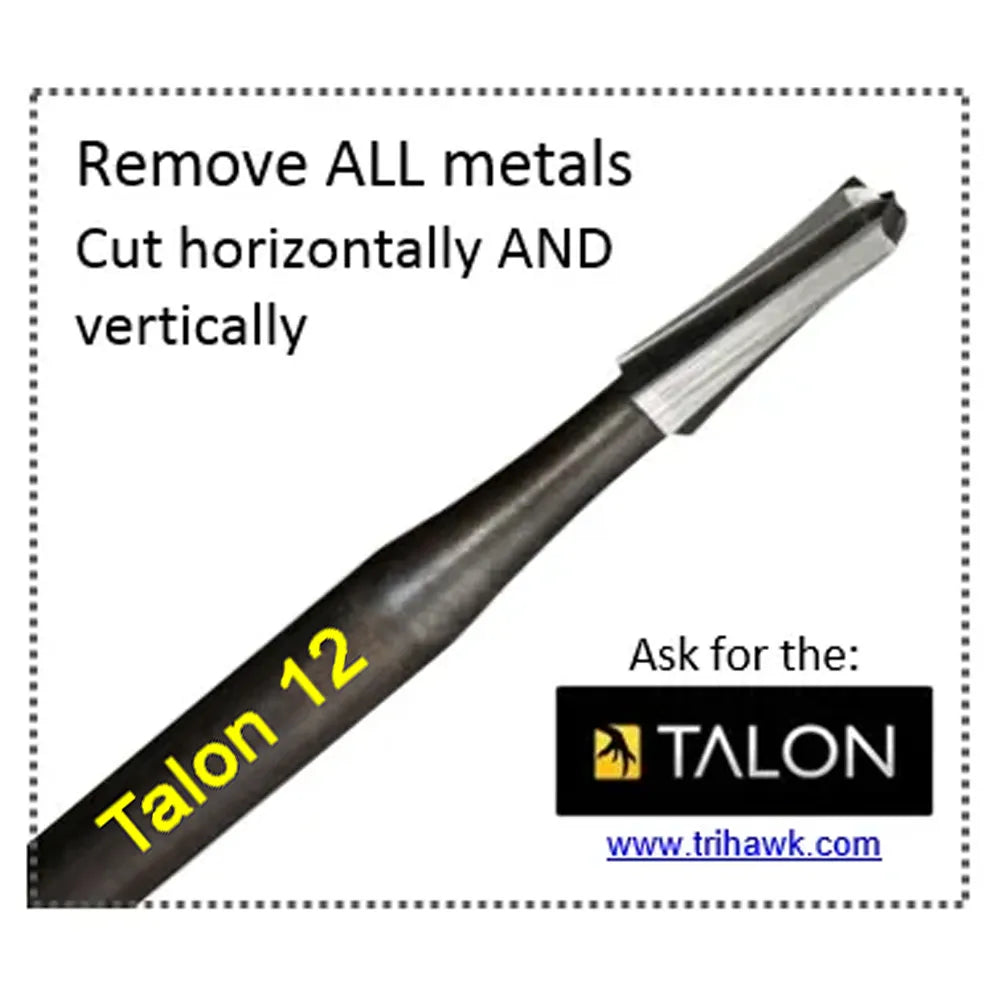 TriHawk Zirconia Cutting Bur FG - 198-018XC
