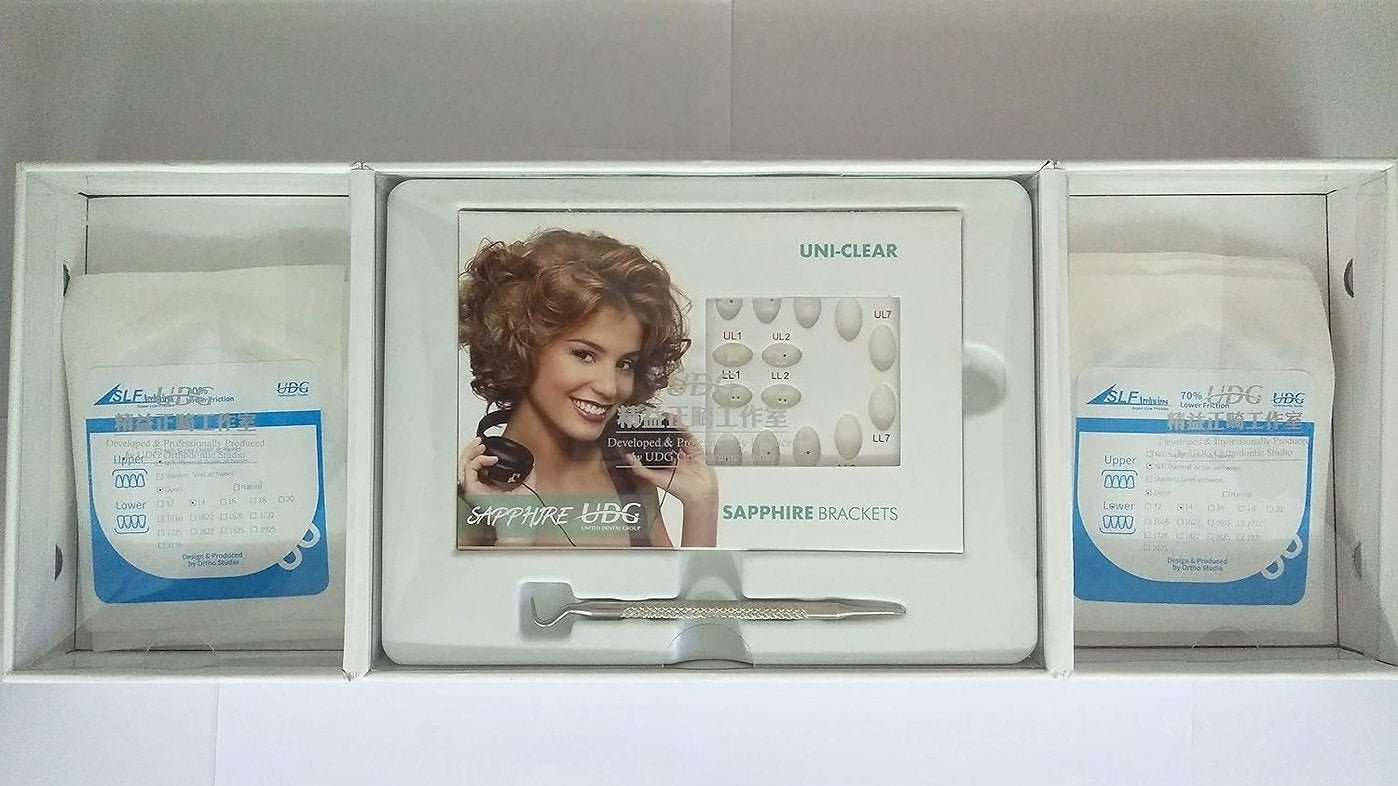 UDG Dental Orthodontic Sapphire Monocrystalline Ceramic Bracket MBT 022 with 12