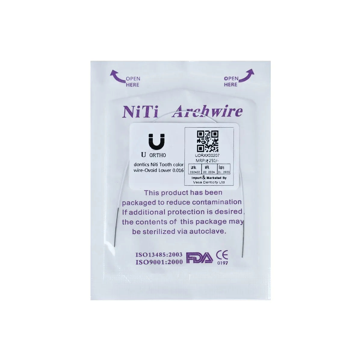 U Ortho Niti Tooth Color Wire - Ovoid