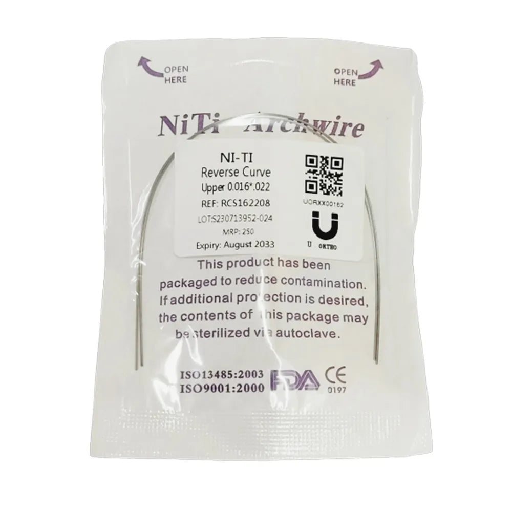 U ortho Niti Reverse Curve Archwire -Rectangular