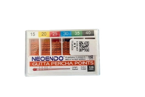 Neoendo Gutta Percha Points 2% (Length Marked)