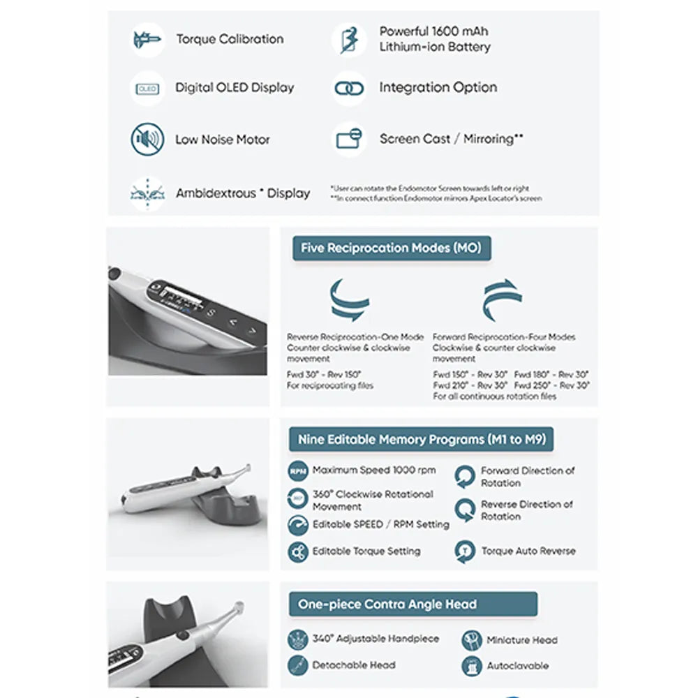 Eighteeth Medical E-Connect Endomotor with E-Pex Apex Locator Combo