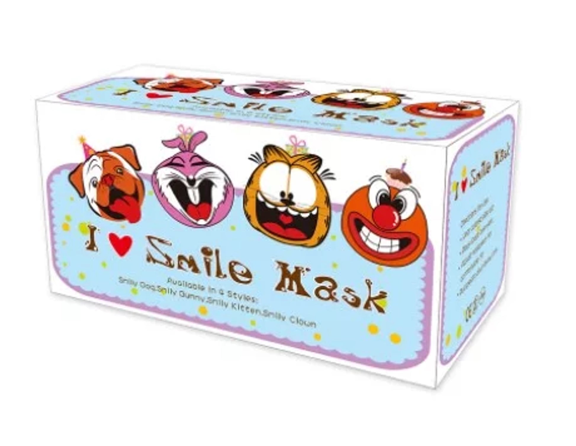 Smile Face Mask – Assorted Premium Designs | Breathable & Comfortable-Denmax