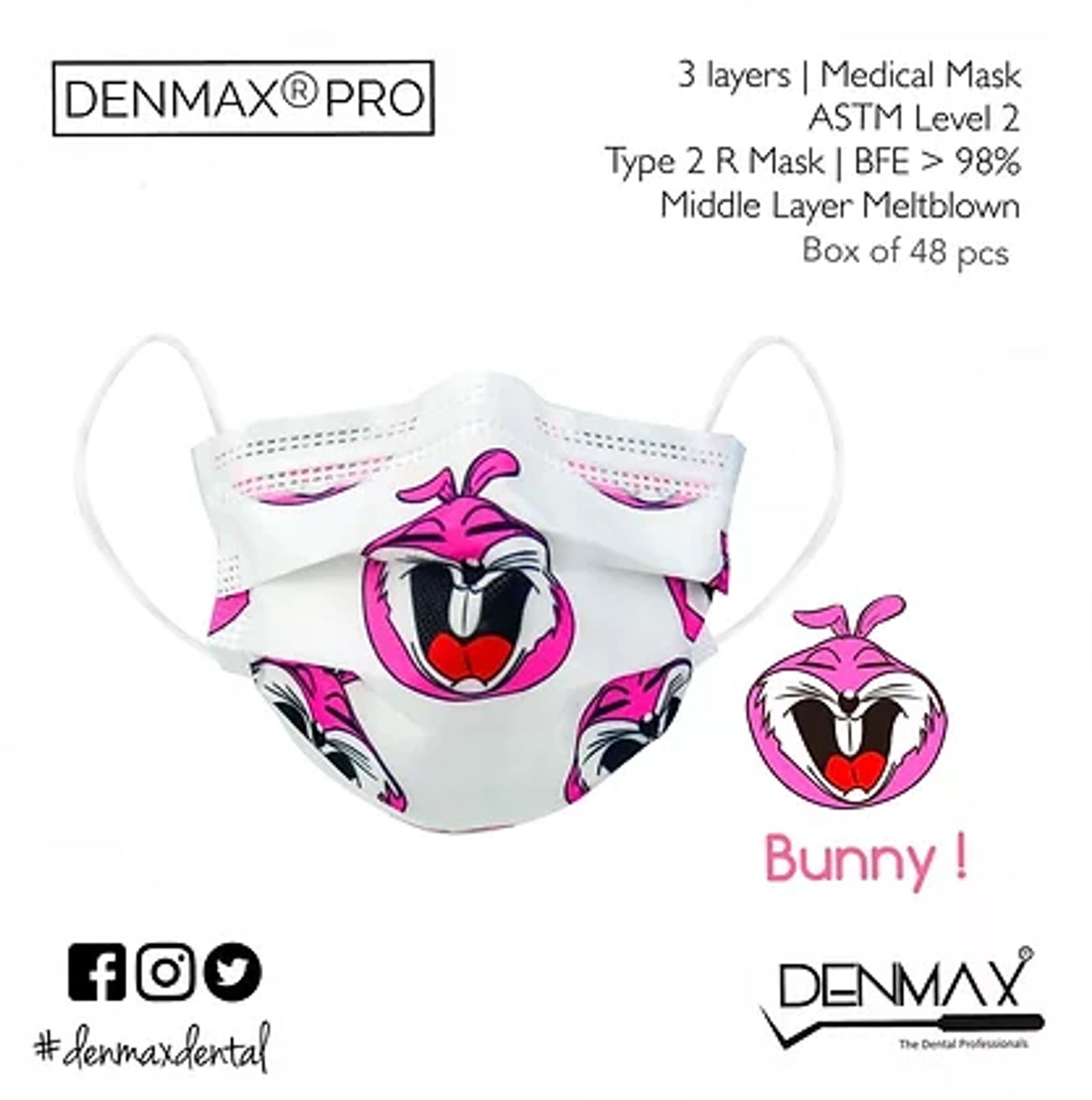 Smile Face Mask – Assorted Premium Designs | Breathable & Comfortable-Denmax