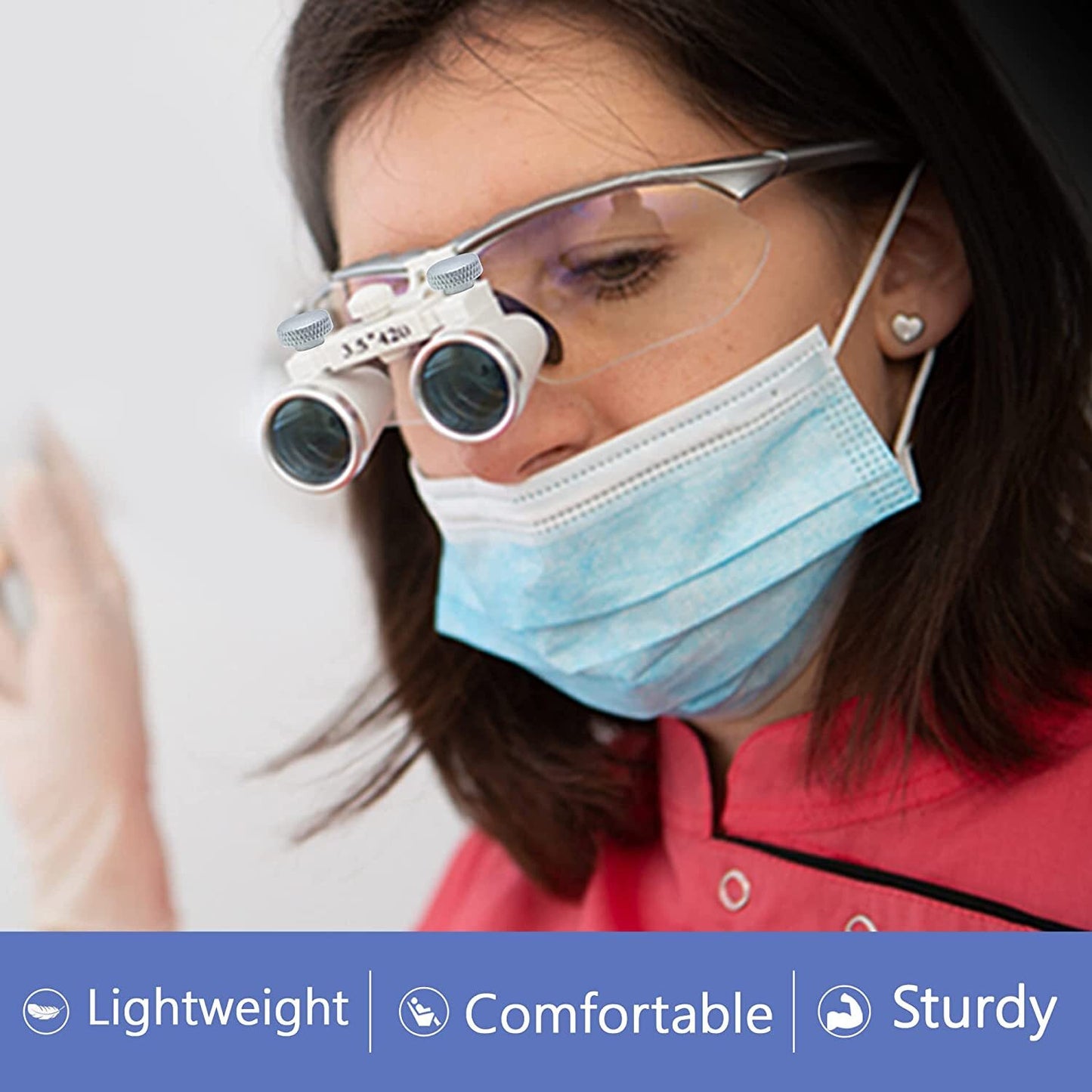 Dental Loupes 2.5x and 3.5x with Plastic Frame & LED Headlight