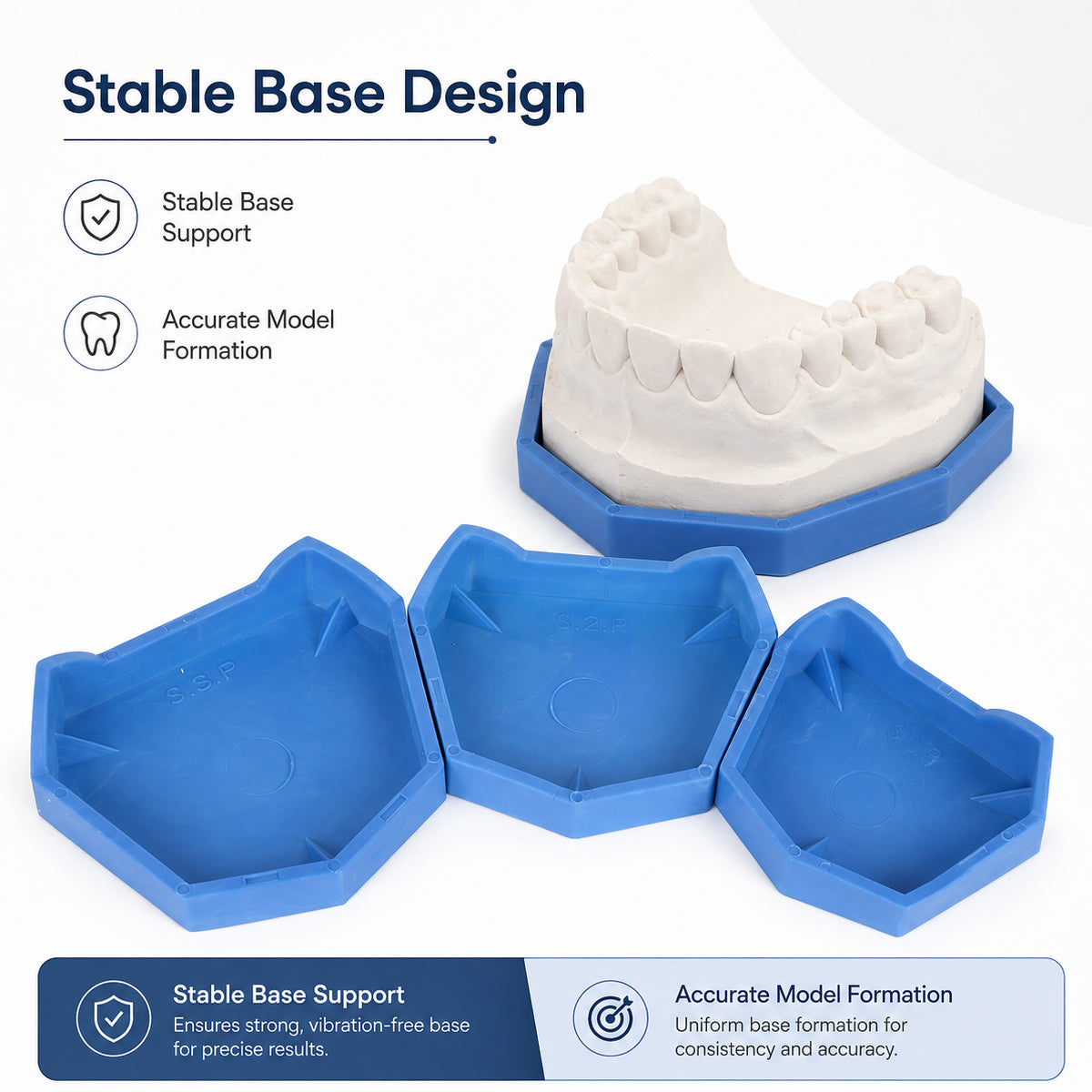 ET Dental Base Former (Tray Base) - Assorted - Flexible Rubber Lab Molds