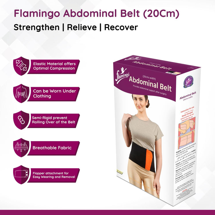 Flamingo Abdominal Belt Post Pregnancy - Black