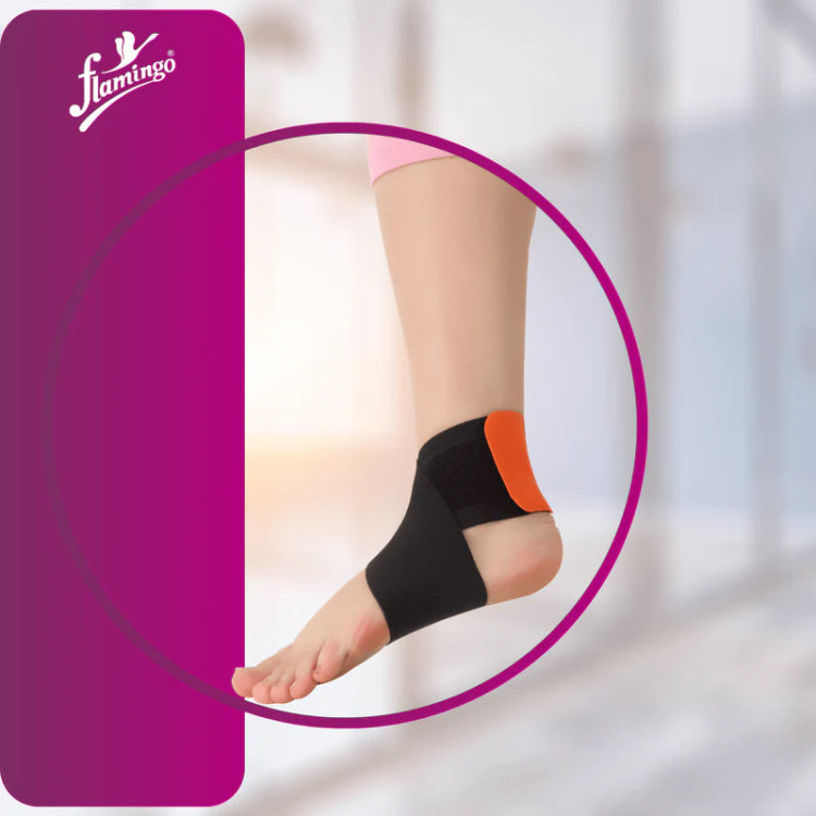 Flamingo Ankle Binder - Black and Orange