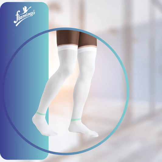 Flamingo Anti-Embolism Stocking Above Knee - Green