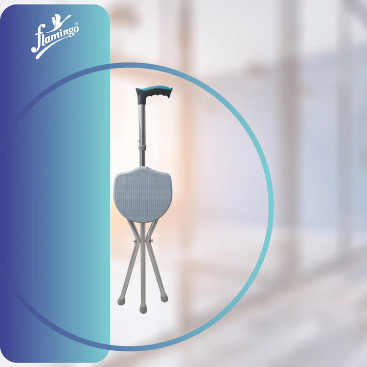 Flamingo Classic Walking Stick with Seat