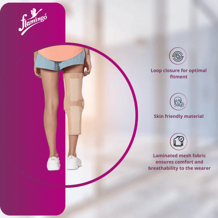 Flamingo Knee Immobilizer - Black and Orange