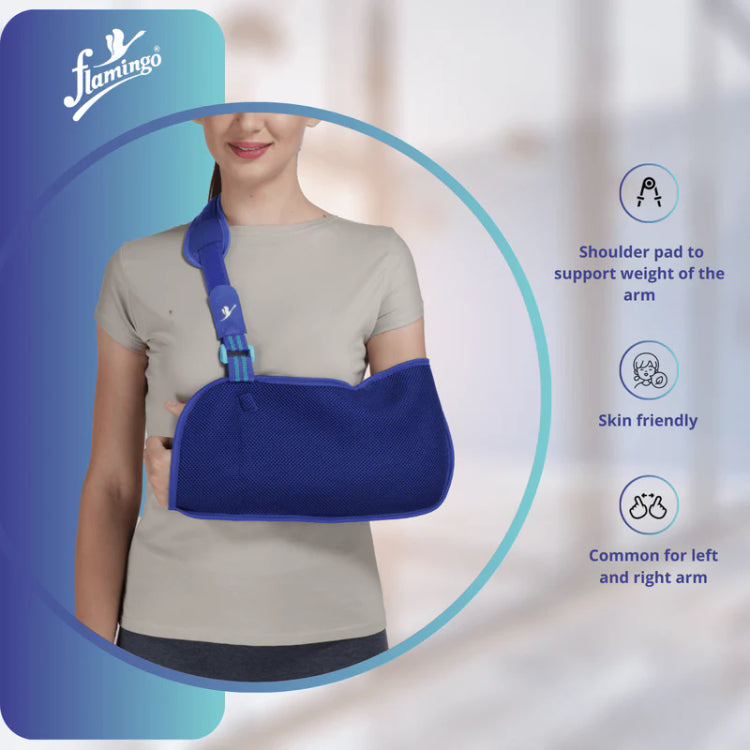 Flamingo Premium Breathable Arm Sling - Blue