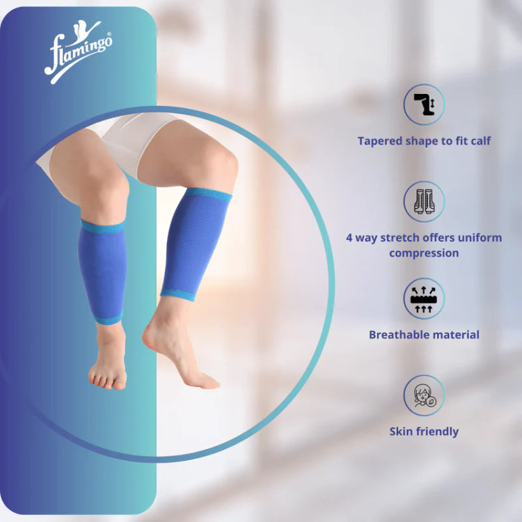 Flamingo Premium Calf Support - Blue