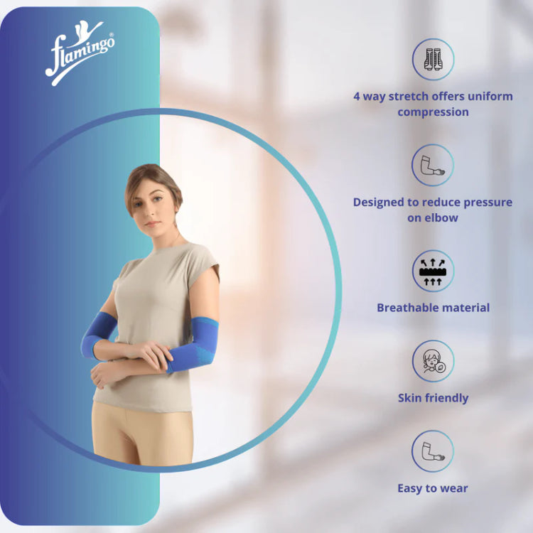 Flamingo Premium Elbow Support - Blue