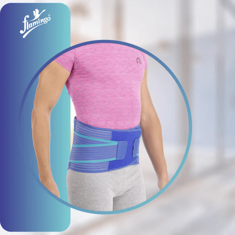 Flamingo Premium Lumbar Sacro Support - Blue