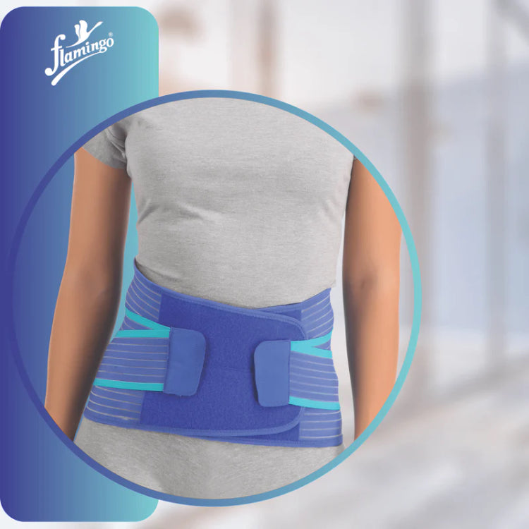 Flamingo Premium Lumbar Sacro Support - Blue