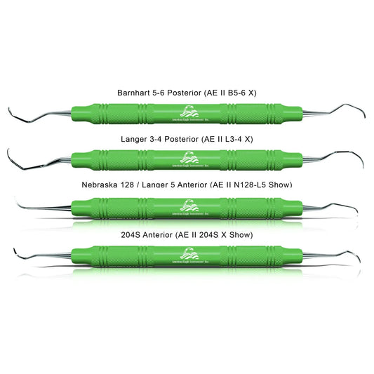 American Eagle Implant Instruments with Green Resin Handle