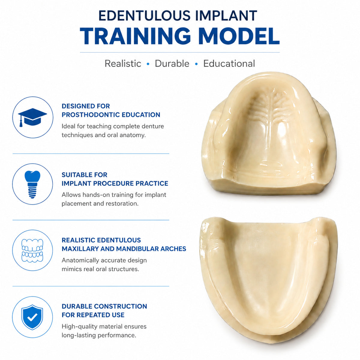 iDENTical Implant Practicing Maxillary & Mandibular Edentulous Models