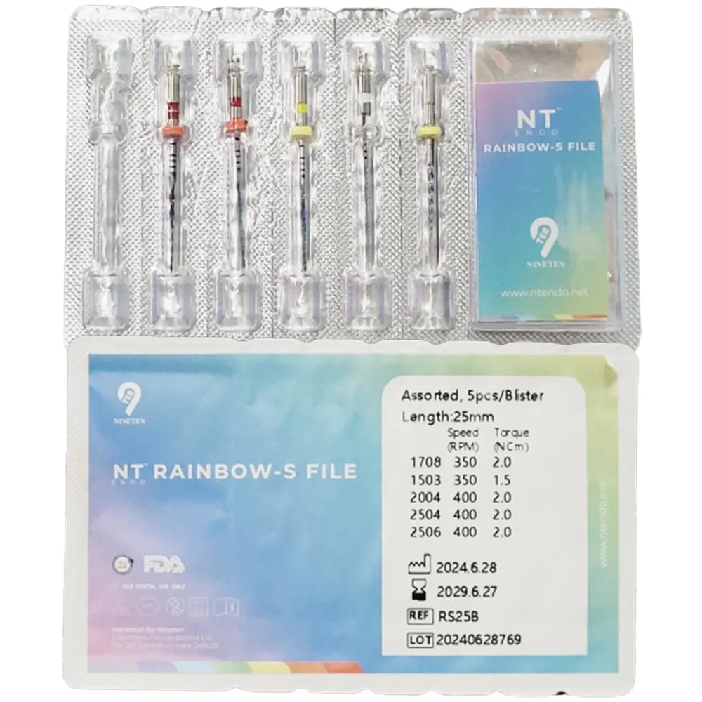 NT Rainbow S NiTi Rotary Files