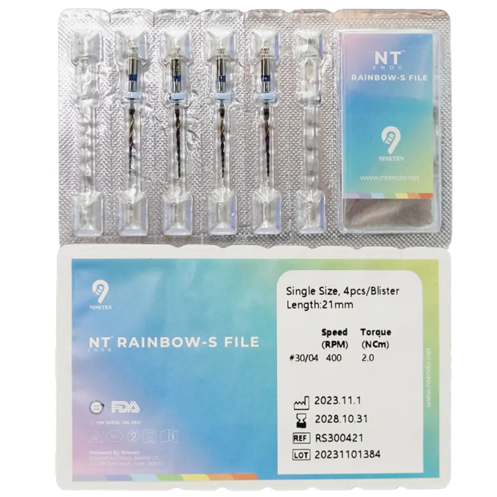 NT Rainbow S NiTi Rotary Files