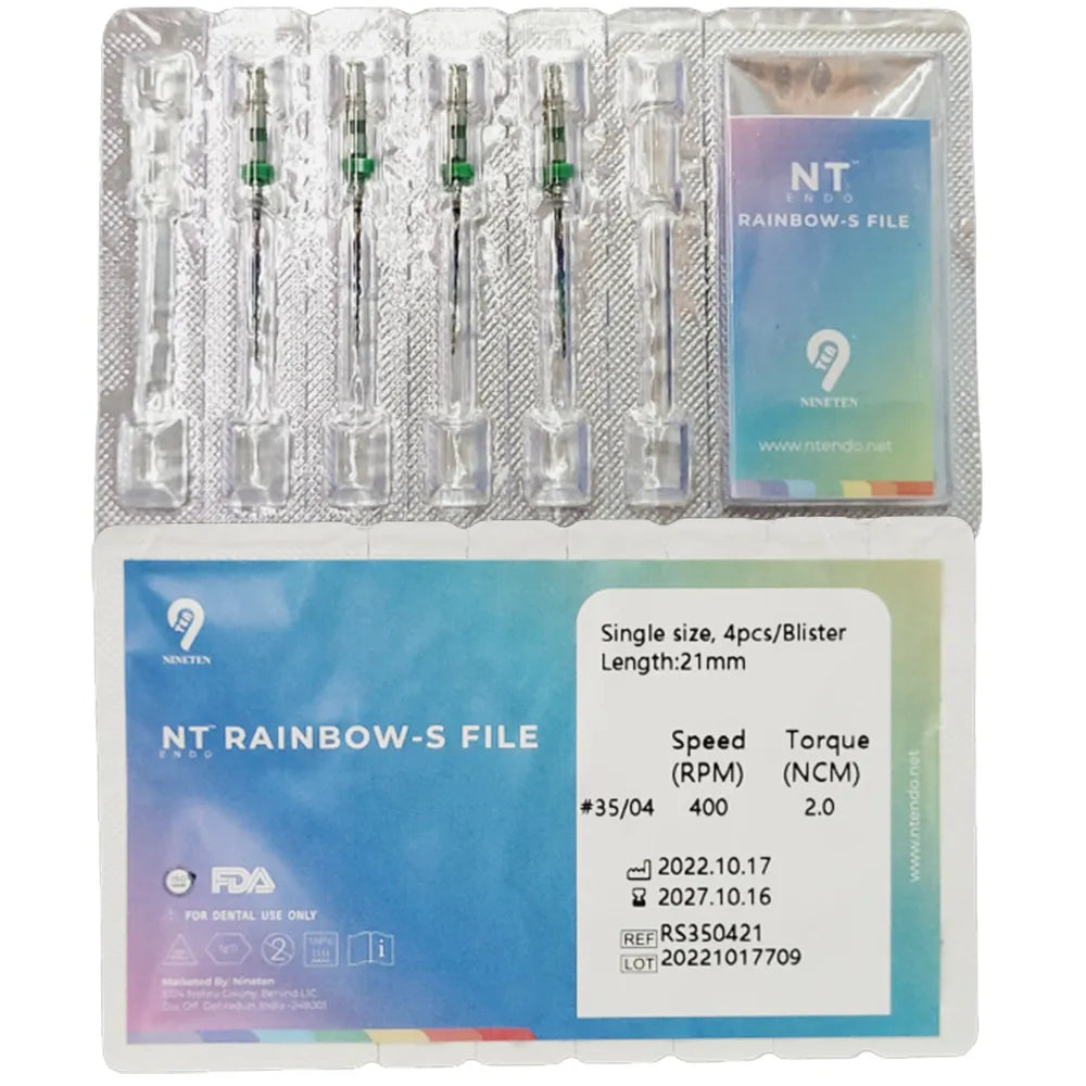 NT Rainbow S NiTi Rotary Files