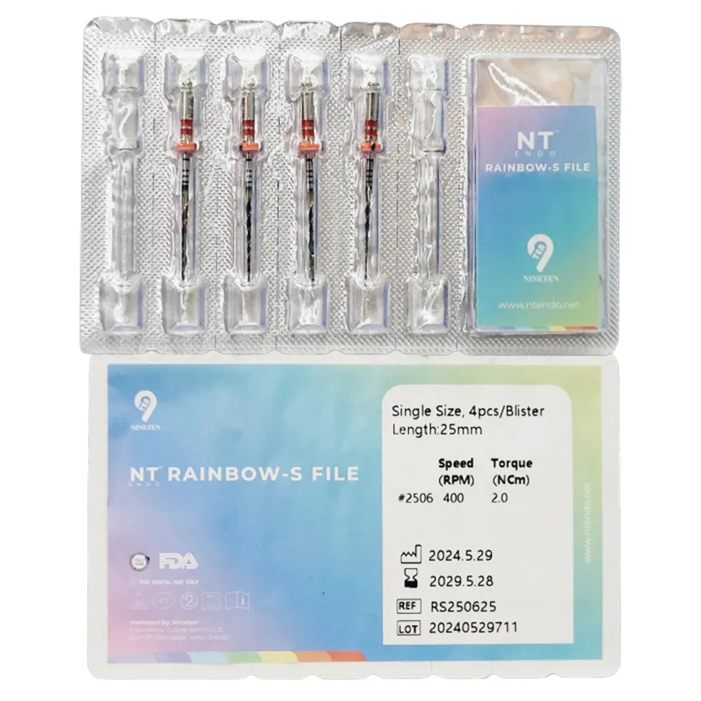 NT Rainbow S NiTi Rotary Files