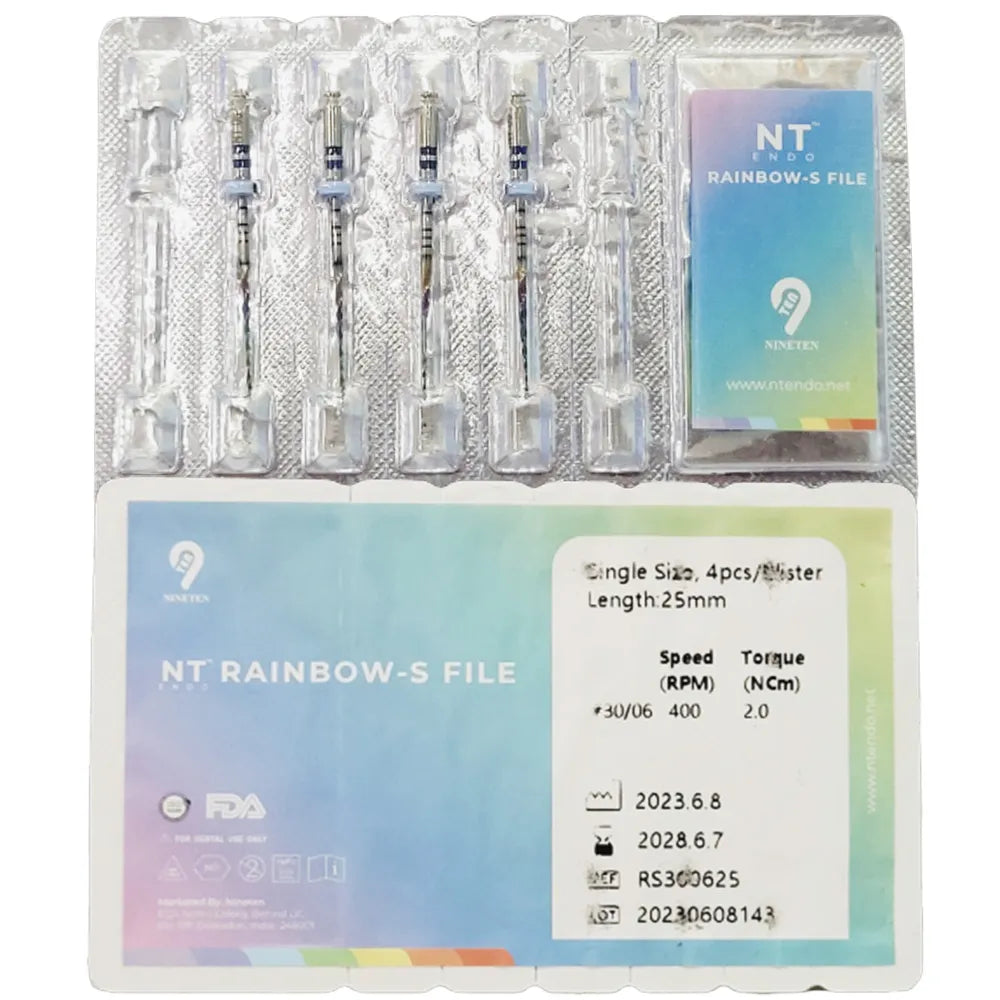 NT Rainbow S NiTi Rotary Files