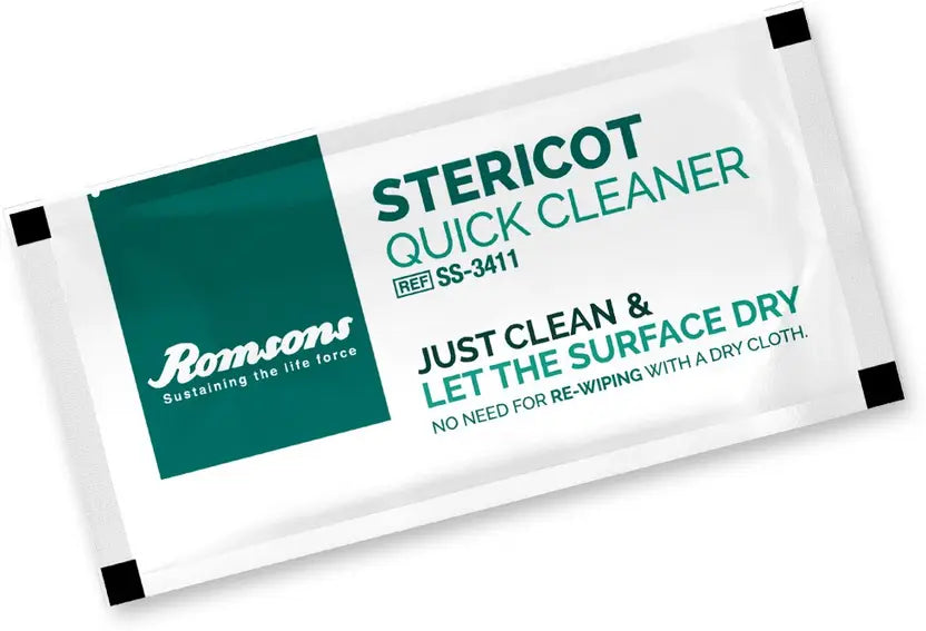 1000 x Romsons Stericot Quick Cleaner (SS-3411)