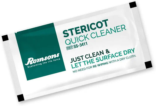 1000 x Romsons Stericot Quick Cleaner (SS-3411)