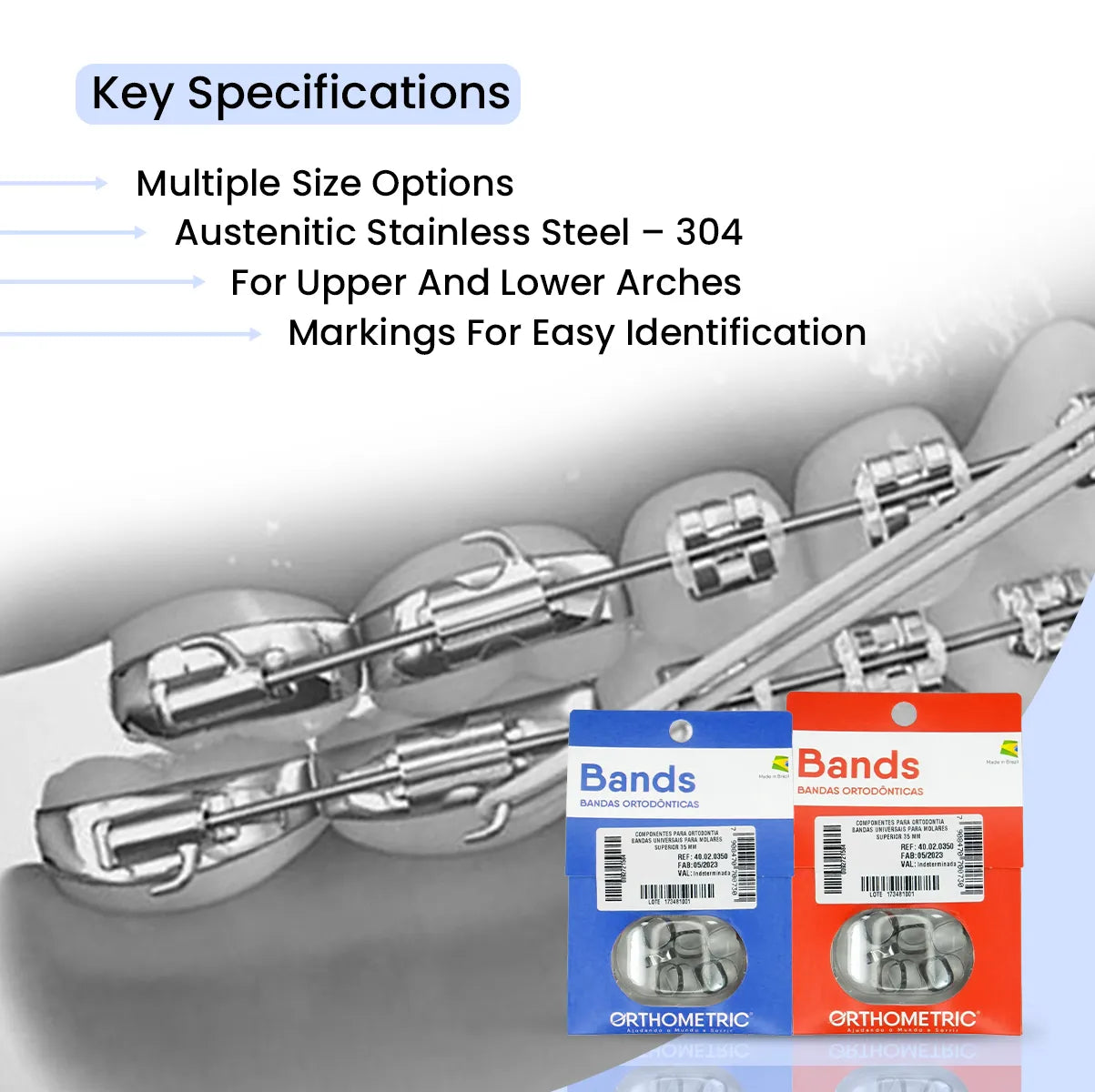 OrthoMetric Plain Ortho Bands