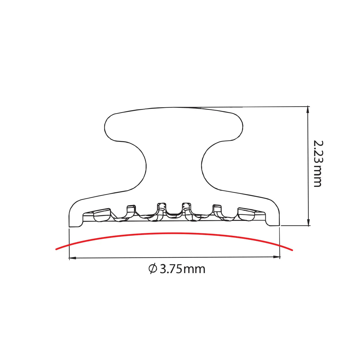 OrthoMetric Iceram Ceramic Concave Button For Bonding (2/Pk) - 30.10.3002