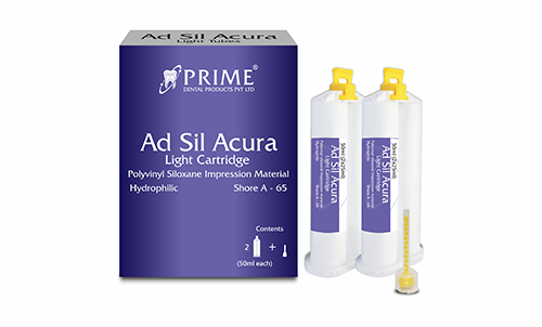 Ad-Sil Acura Light Body Impression Material – 2 × 50ml Cartridge