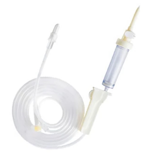 Romsons RMS Infusion Set with Luer Lock IV Set Vented with 21G Needle Pack of 25