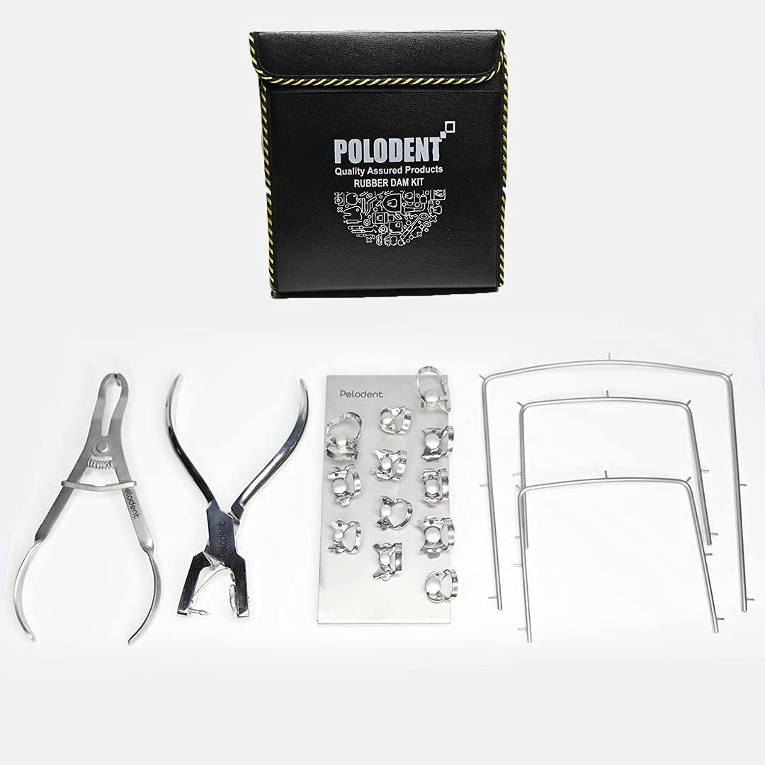 Polodent Rubber Dam Kit with 11 Clamps & Clamp Holders