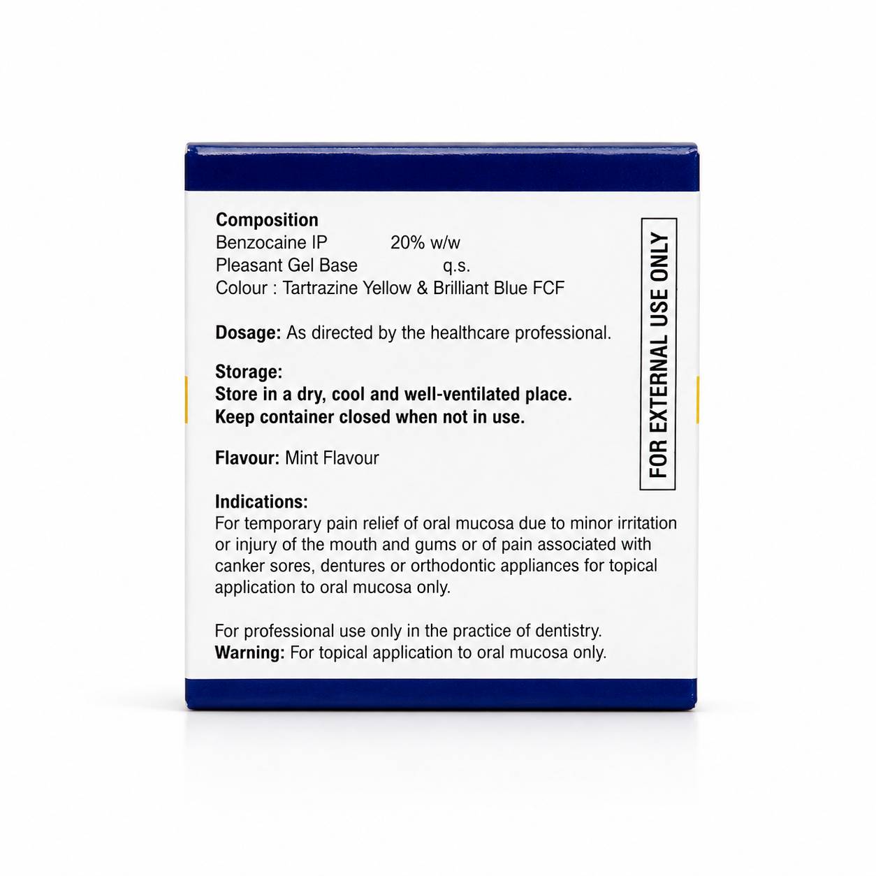 Sparcaine SparGel-B Benzocaine 20% w/w Topical Oral Anaesthetic Gel - Mint Flavour