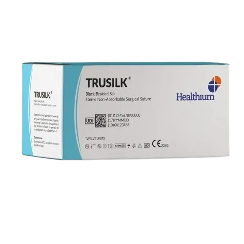 Healthium Trusilk Black Braided Silk Non- Absorbable Sutures