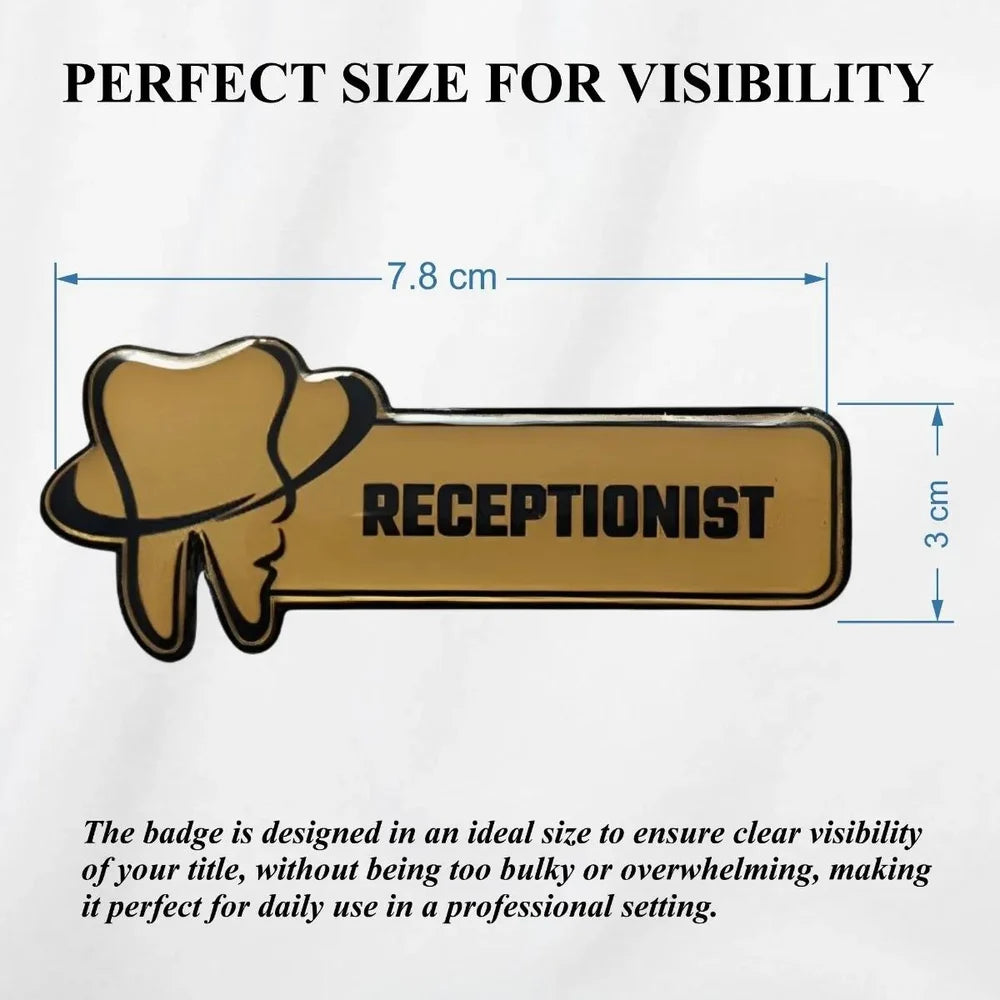 Metal Golden Unique Dents Dental Badges